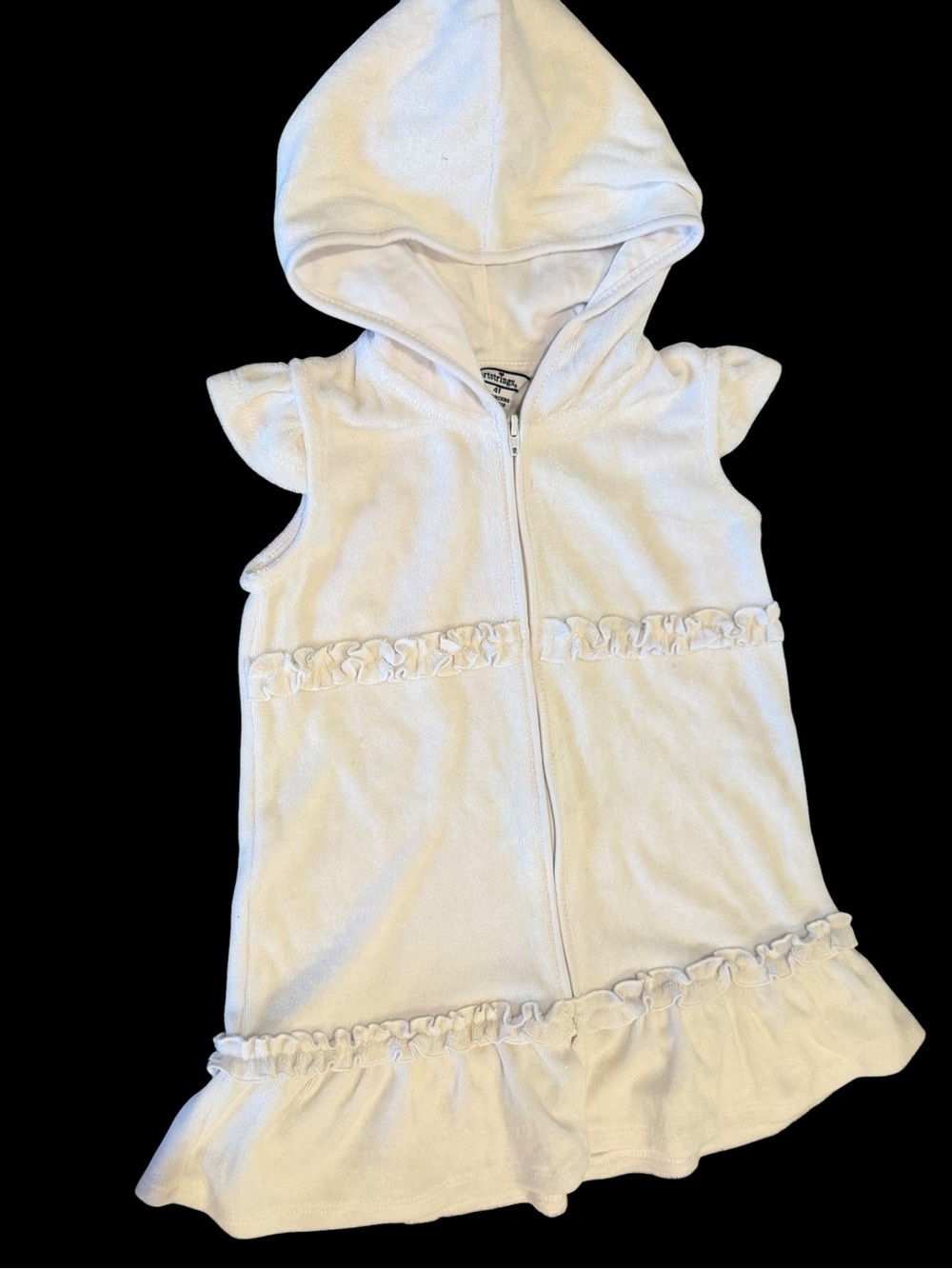Hartstrings Toddler Girl White Terry Cloth Swim Cover Up Dress NWT 4T